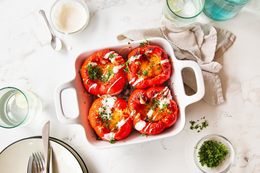 Stuffed Bell Peppers with Spiced Chicken & SayGhee